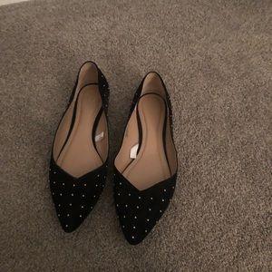 Gold studded flats